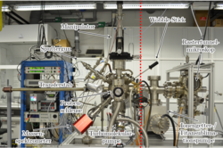Aufnahme unserer Vakuumapparatur mit Rastertunnelmikroskop variabler Temperatur